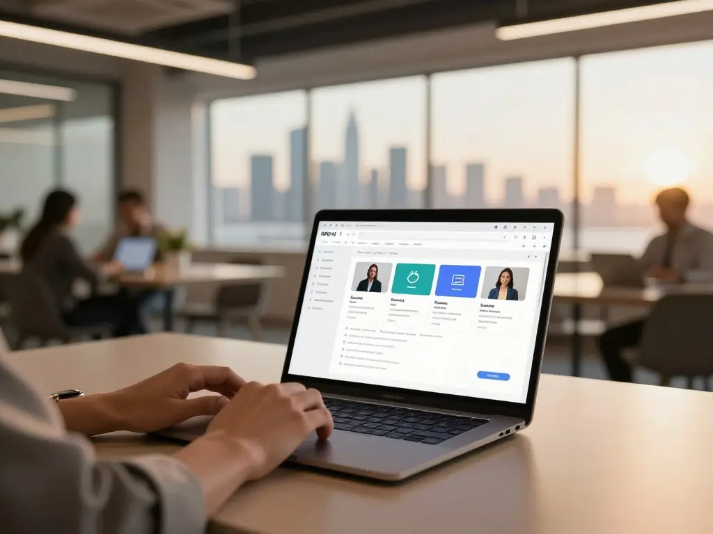 8 Best Free Online Courses in UAE to Boost Your CV in 2026 2 Professional working on a laptop in Dubai taking free online courses in UAE to boost career skills.