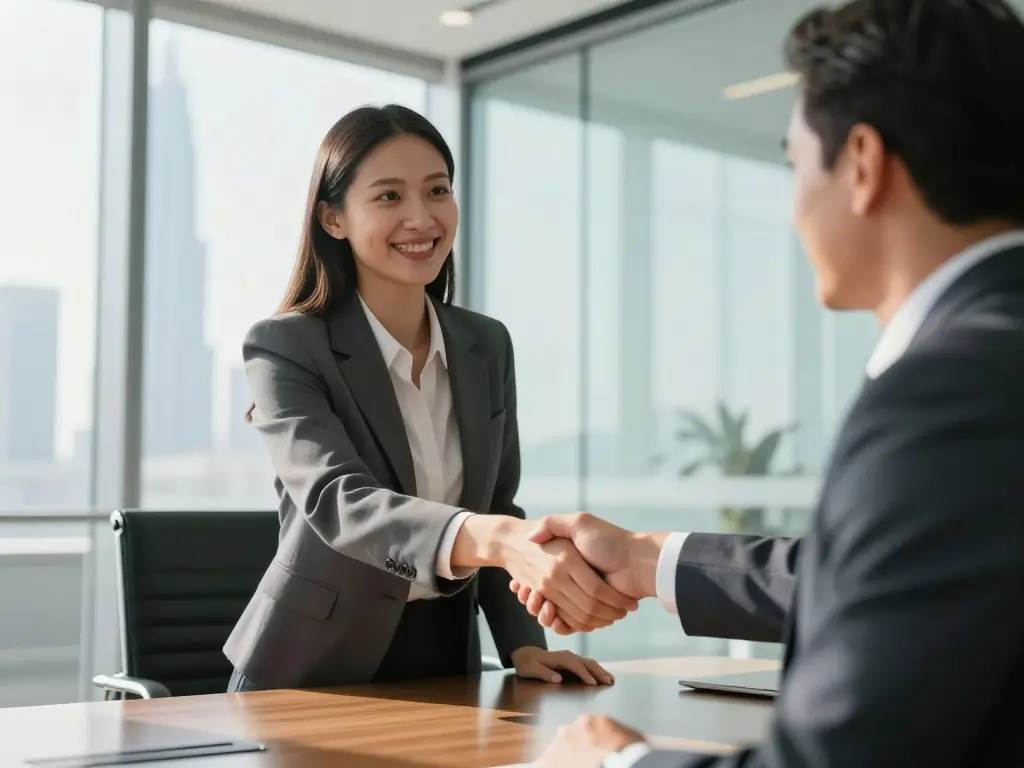 Best Online Bachelor Degree UAE: Complete 2026 Guide 6 A successful graduate of an online bachelor degree in the UAE receiving a job promotion.