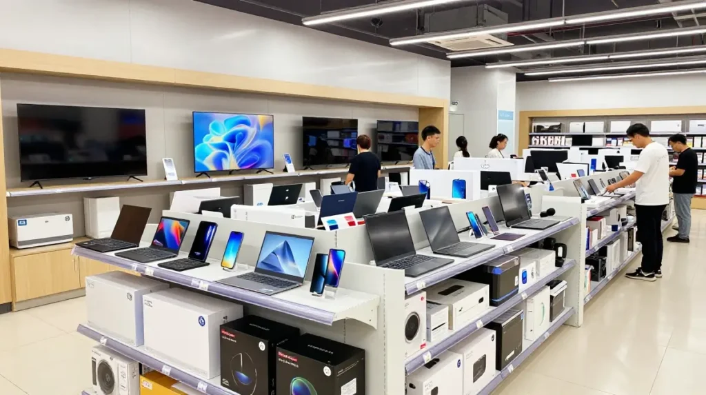 Carrefour Mall of the Emirates: Offers, Location & Shopping Tips 4 Electronics department with smartphones TVs and laptops