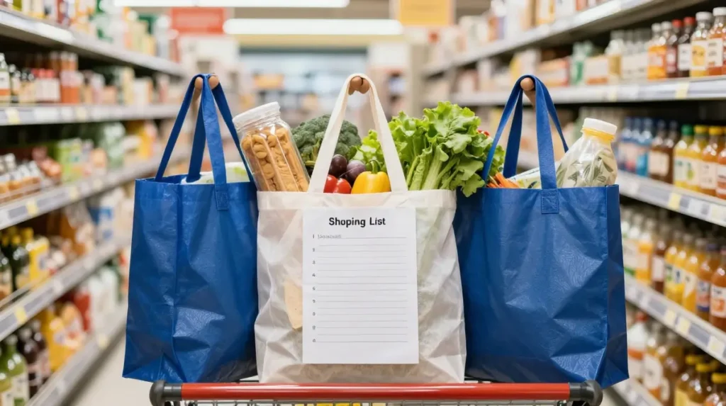 Carrefour Mall of the Emirates: Offers, Location & Shopping Tips 7 Organized grocery shopping with reusable shopping bags