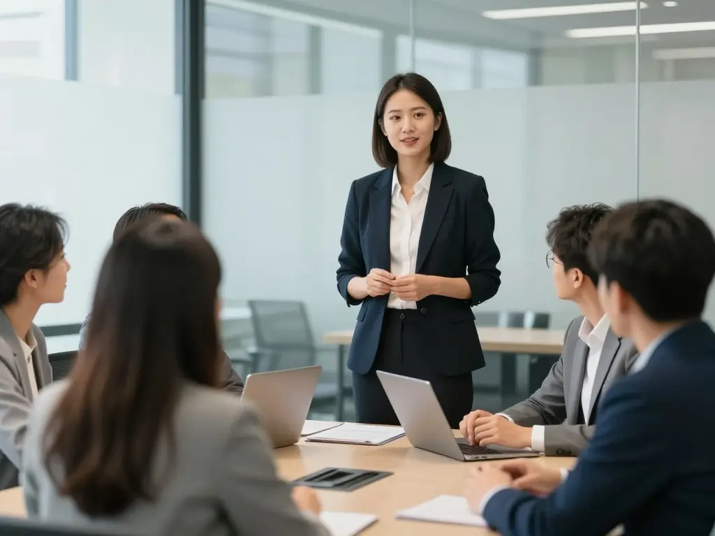 15 Free Online Leadership Courses That Will Boost Your Career 5 Team leader demonstrating essential leadership skills like communication and emotional intelligence during a meeting