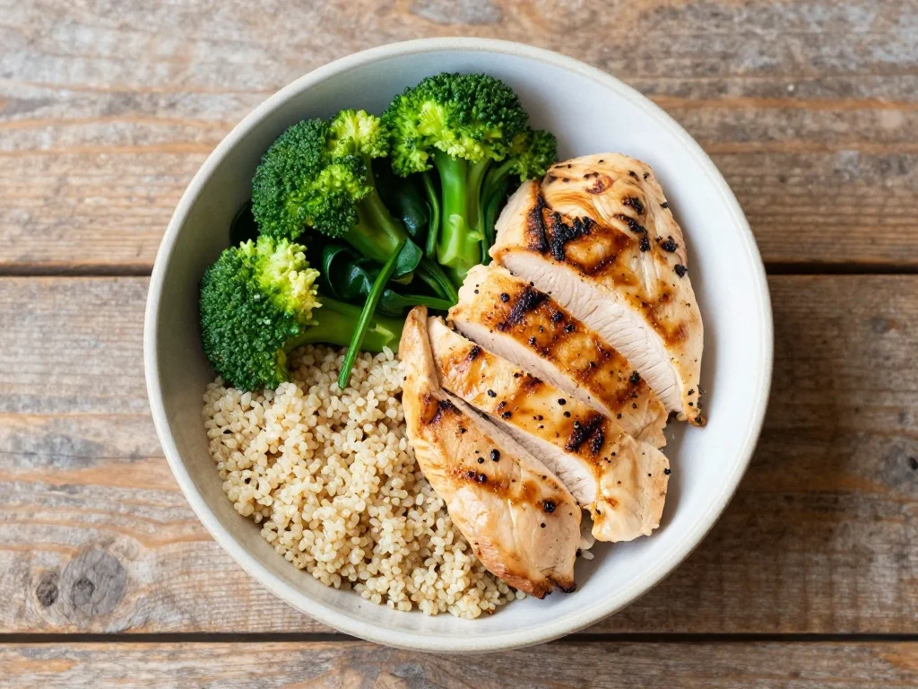Will Treadmill Reduce Belly Fat? Fast & Proven Methods 5 A healthy, balanced meal consisting of lean protein, whole grains, and fresh vegetables to support weight loss goals.