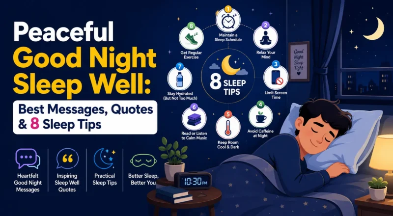 Send the perfect peaceful good night sleep well message! Explore 100+ romantic wishes, quotes, and bedtime habits to relax, recharge, and end the day right.