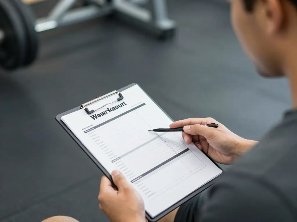 Lose Weight with a Personal Trainer: Smarter, Sustainable Results 2 A personal trainer reviewing a customized weight loss plan on a clipboard with a client.