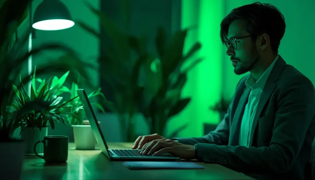 A professional working on a laptop representing high paying remote side hustles.