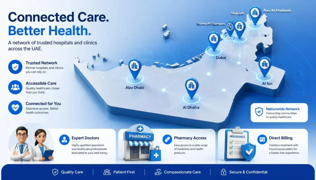 Top UAE Medical Insurance: அவசியமான தகவல்கள் 3 Comparing hospital networks and clinic coverage for UAE medical insurance