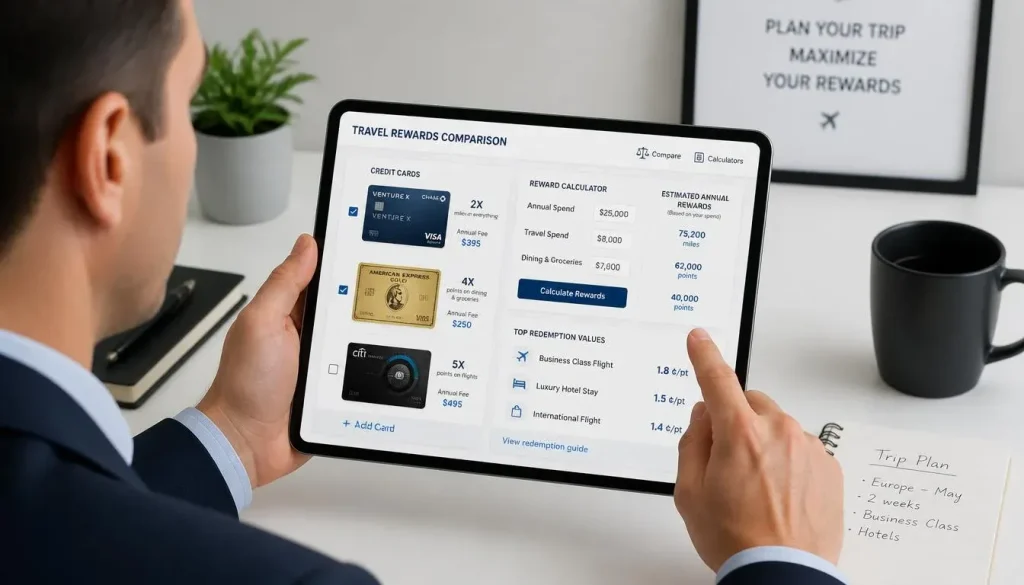Comparing travel reward cards to understand how Air Miles Card works