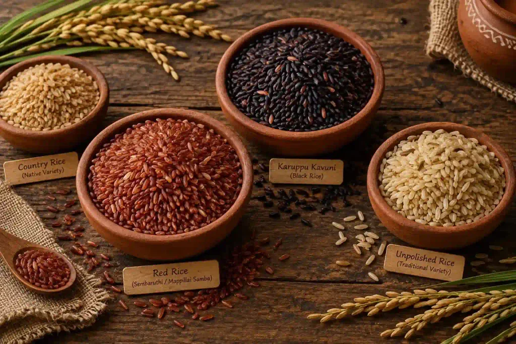 பாரம்பரிய அரிசி வகைகள் மற்றும் அதன் நன்மைகள் (Traditional rice varieties and their benefits)
