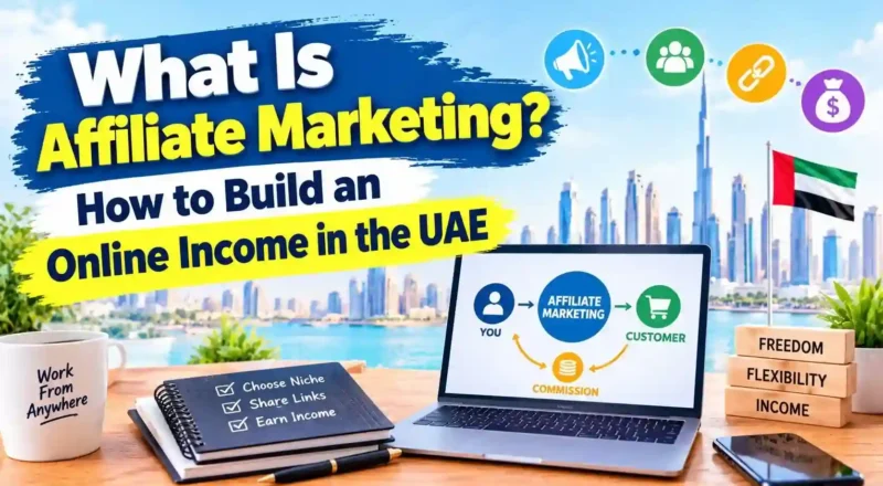 Discover what is affiliate marketing, how it works, and top programs like Amazon.ae and noon. Learn to build a profitable online income stream in the UAE.